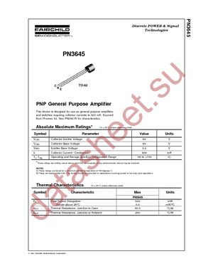 PN3645_D26Z datasheet  